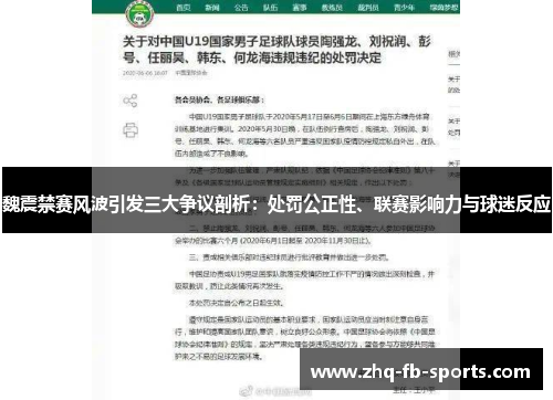 魏震禁赛风波引发三大争议剖析：处罚公正性、联赛影响力与球迷反应